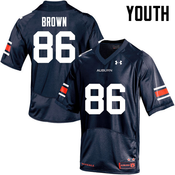 Auburn Tigers Youth Tucker Brown #86 Navy Under Armour Stitched College NCAA Authentic Football Jersey ACQ7174CJ